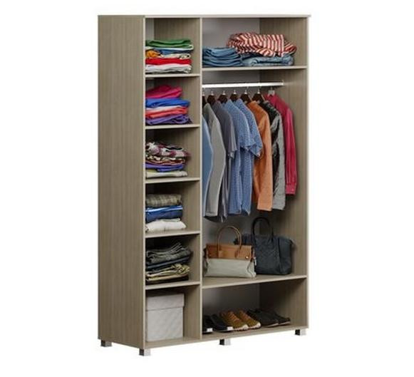 Шкаф Трёхстворчатый Амели Дуб Сонома Светлый/Белый Глянец (Ш-1350 х В-2109 х Г-515 мм)