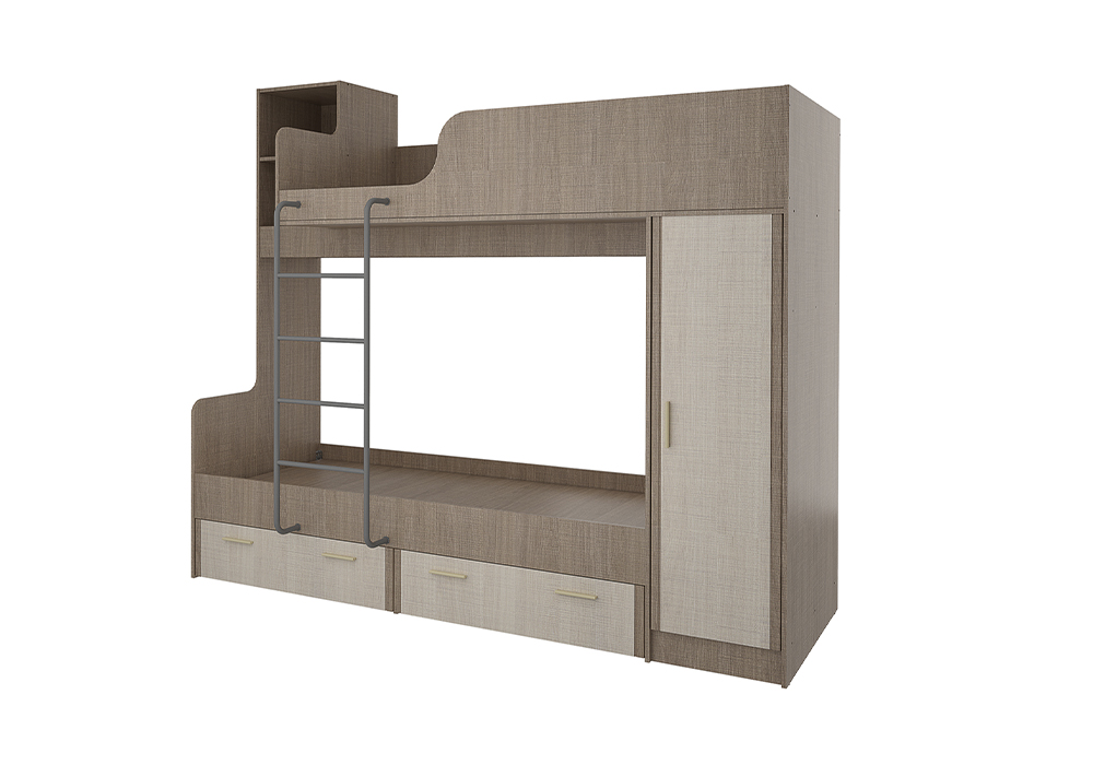 Двухъярусная кровать Юта крослайн карамель / латте