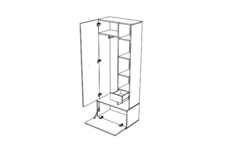 Прихожая Инес со шкафом лоредо / венге