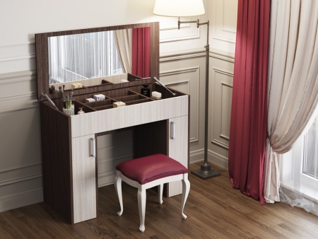 Стол Туалетный Каролина-8 Венге/Ясень Шимо Светлый (1,1х0,85х0,48)