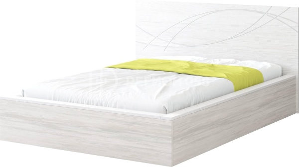 Кровать Каролина-10 МДФ Ясень Патина/Артвуд Светлый (сп.м.1,4х2,0)