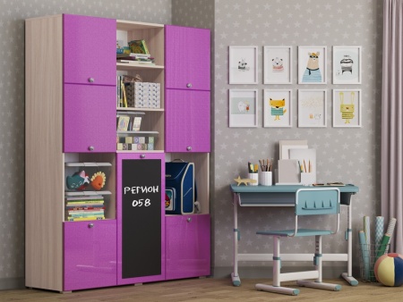 Шкаф Юнга-11 МДФ (Ш-1500  x В-2020  x Г-420 мм)/Разные Цвета